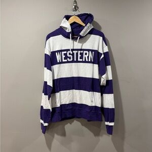 Barbarian Kangaroo Pouch Stripe Rugby Hoodie Sweater
